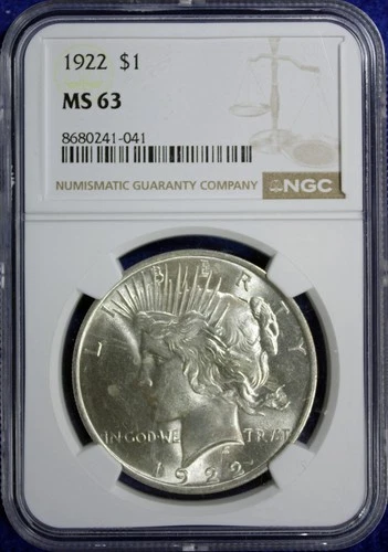 1922 Peace Silver Dollar NGC MS63 (2632435)