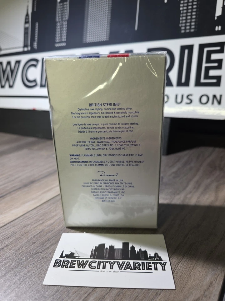 Dana British Sterling After Shave 3,8 OZ 112 ml Splash Hombres Sellado Antigua Fórmula Foto 2 de 4