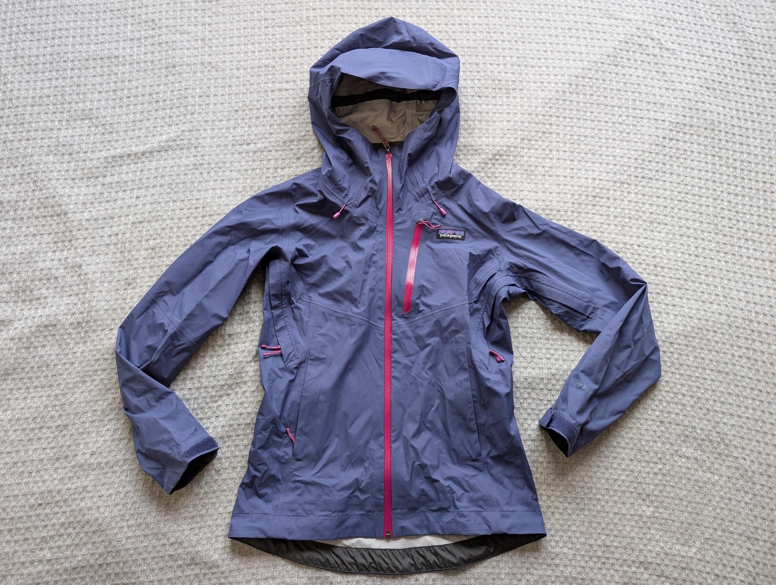 Patagonia Jacket Women XS Purple H2No NetPlus Shell Hood Gra