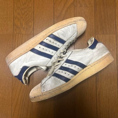 Vintage 80's Adidas Superstar White Navy Made in France Sneaker without box Men | eBay Vintage 80's Adidas Superstar White Navy Made in France Sneaker without box Men | eBay