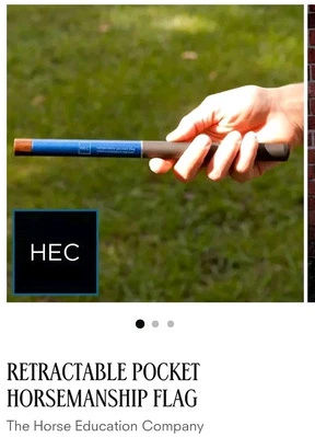 THE HORSE EDUCATION COMPANY Retractable Training Pocket Horsemanship Stick/Flag