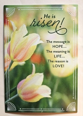 Happy Easter.  He Is Risen / Greeting Card (incl. Envelope 5×7'')