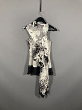 TED BAKER SILK Top - Size 1 UK8 - Black/White - Great Condition - Women’s