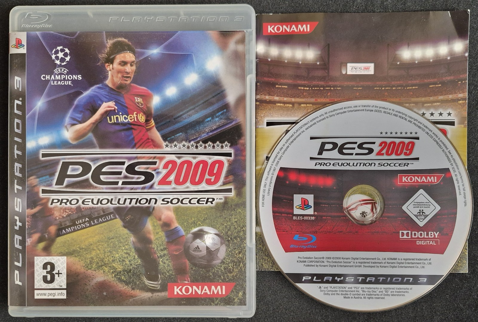 Pro Evolution Soccer PES 2009 - PS3 - Same Day Dispatch !!