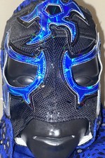 Máscara Lucha Libre Penta Cero Miedo Azul Real/Negro Grado Profesional Pentagon Jr