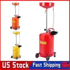 8 20Gallon Portable Waste Oil Drain Tank Oil Lift Drain Pan Air Operated Drainer