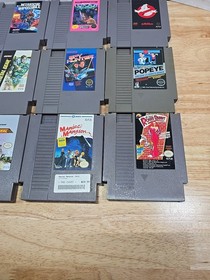 12 Nintendo NES Game Lot Popeye Metal Gear Kid Niki Zanac Donkey Kong Jackal