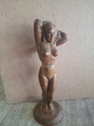 Vintage Nude Naked Woman Figure Statue Sculpture Bottle Opener Bronze Art Deco - Picture 3 of 16