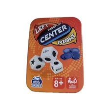 New PassPlay Spin Master Left Center Right Classic Dice Game Portable Tin
