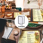 WeChef 30PC Restaurant Cafe Menu Cover 2 Page 4 View 8.5x14 Double Fold Black — photo 4