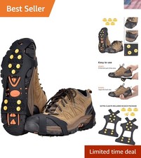 Anti-Slip Ice Grips for Shoes - Stainless Steel Spikes for Ultimate Traction
