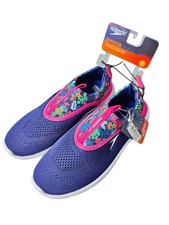 Speedo Junior Girls Aqua Skimmer Water Shoes Peacoat Tropical Size S 13-1 NWT