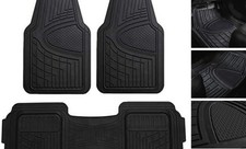 FH Group Automotive Floor Mats Universal Fit Climaproof for All Weather Black