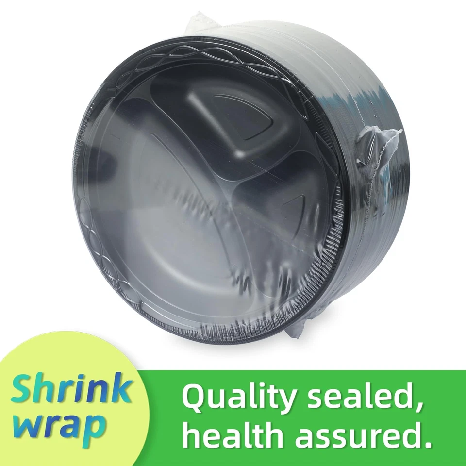 Plastic Plates Mineral Filled PP 9" - 150 Pack Shrink Wrap BPA Free Dinner Tr... - Image 3 of 4