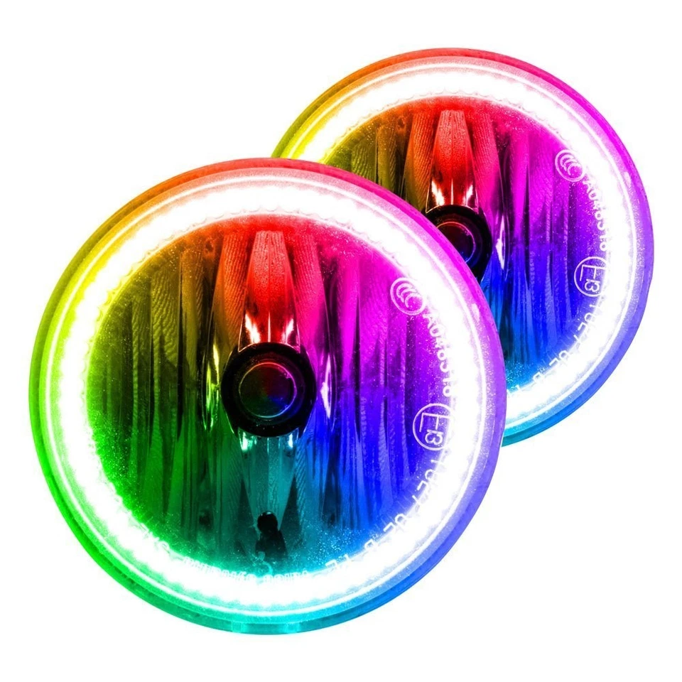 LED Fog Lights Halo Ring Lights ColorSHIFT For 1998-2003 Dodge Durango Foto 2 de 4