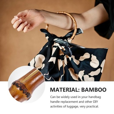 DIY Handbag Handle Delicate Bamboo Bag Handle Replacement Handle Ring