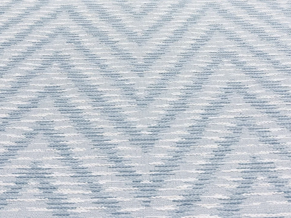 Thibaut OUTDOOR Textured Chenille Chevron Fabric- Aliso / Powder 3.50 yds W8818 - Image 2 of 4