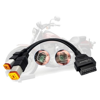 Durable OBD2 Diagnostic Cable for Harley - 16 Pin to 4 Pin & 6 Pin Compatibility