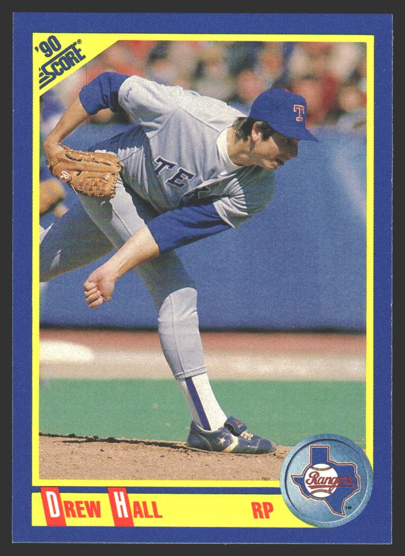 Drew Hall #516 1990 Score Texas Rangers