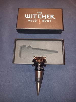 The Witcher Wild Hunt Silver Wolf Wine Bottle Stopper - Loot Crate Exclusive