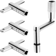 Drum Key Set of 4 – 3 Standard Square Lug Drum Tuning Keys + 1 Fast Rotary Tunin
