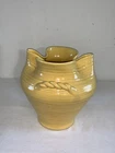 Vintage Yellow Rope Handled 8” Pottery Jar Bauer Waco / Old Carolina / Kentucky