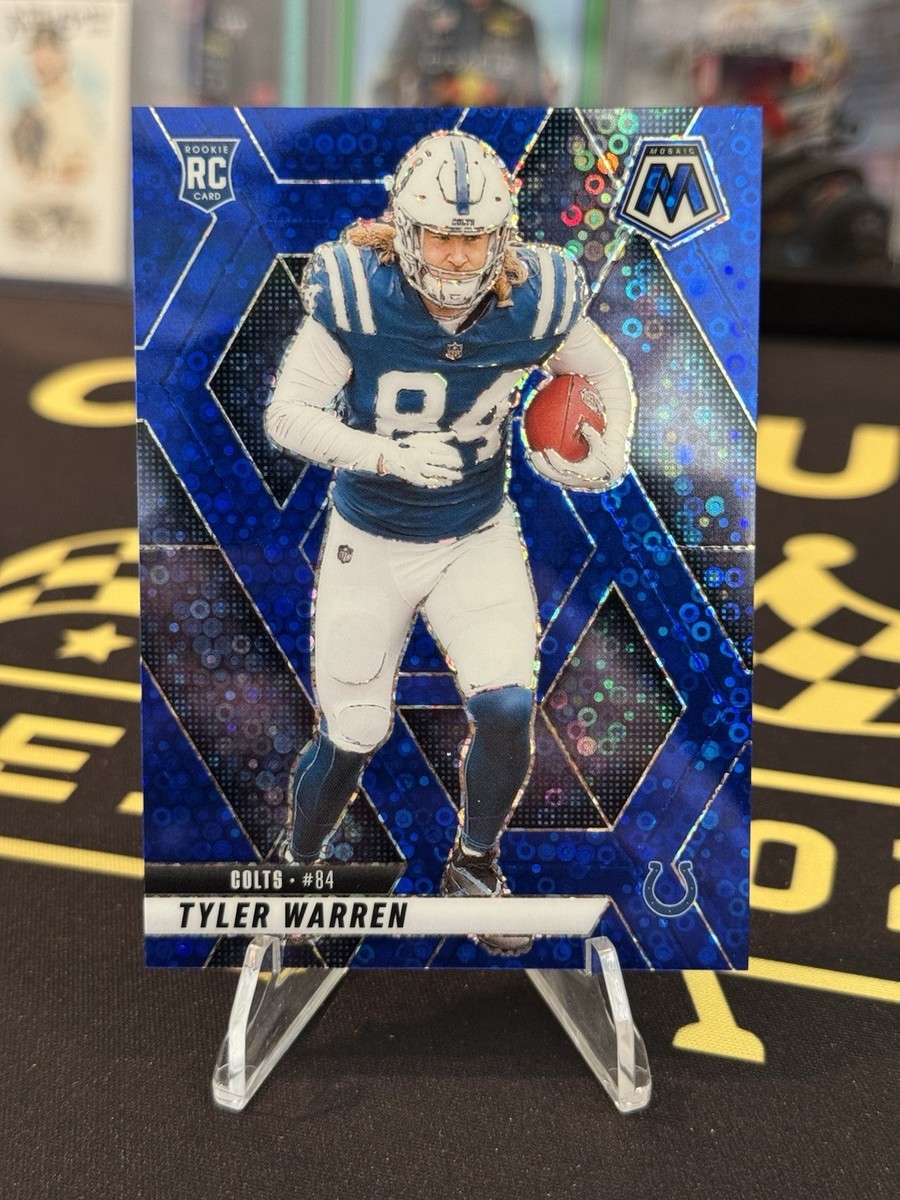 2025 Mosaic #354 Tyler Warren Blue Disco /99 RC Indianapolis Colts