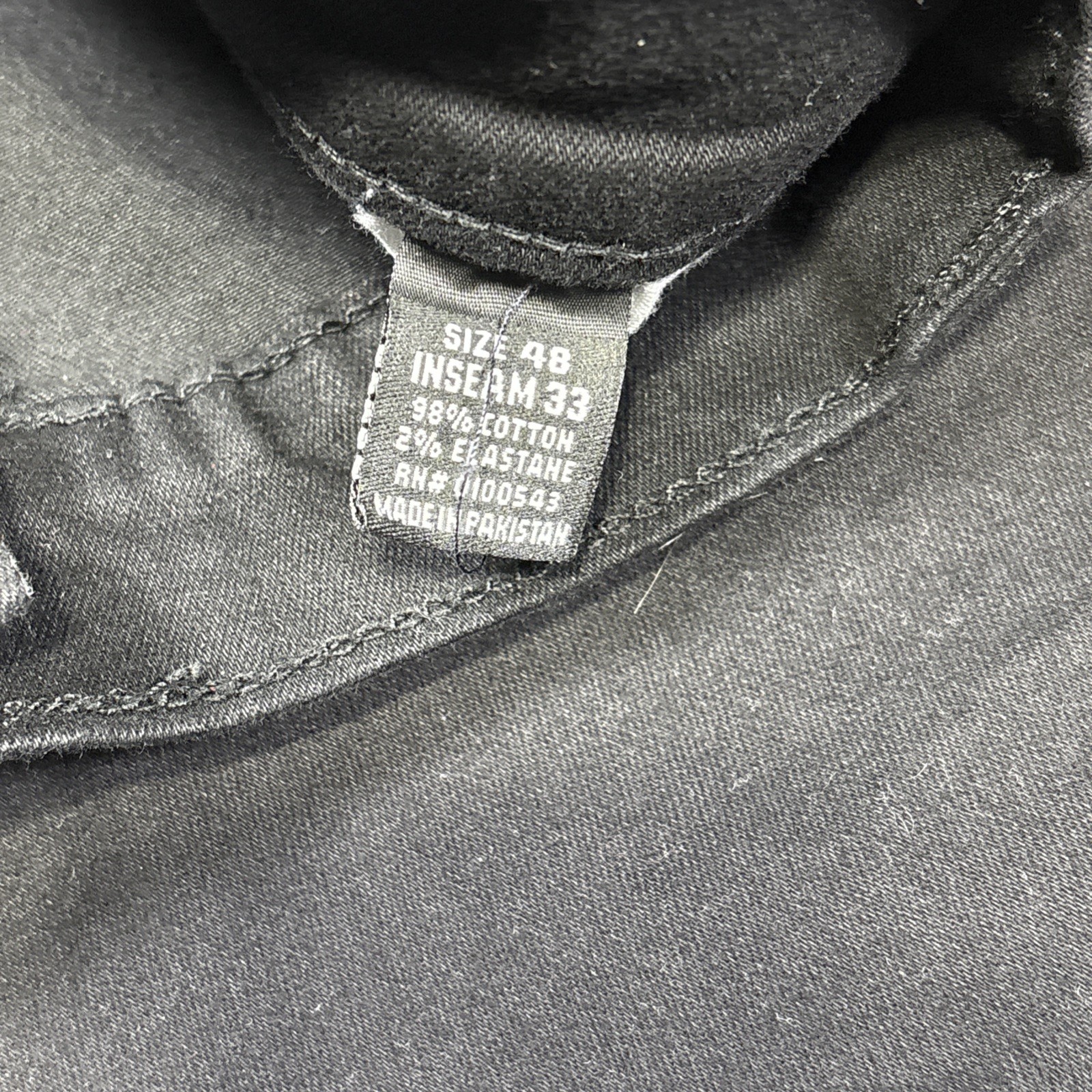 AHP Another Hype Piece Jeans Mens 48 (49x34) Black Skinny Straight Dark Denim - View 7