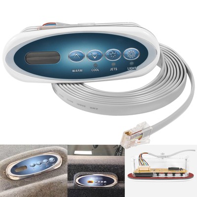 53238 Mini Oval 4-Button Topside Control Panel for Balboa VL200 Heat Jacket S...