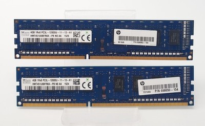 SK HYNIX 8GB (2X4GB) 1RX8 PC3L-12800U HMT451U6BFR8A-PB UDIMM PC 60 DAYS WARRANTY