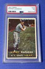 1957 Topps Whitey Lockman NY Giants #232 PSA 7 NM