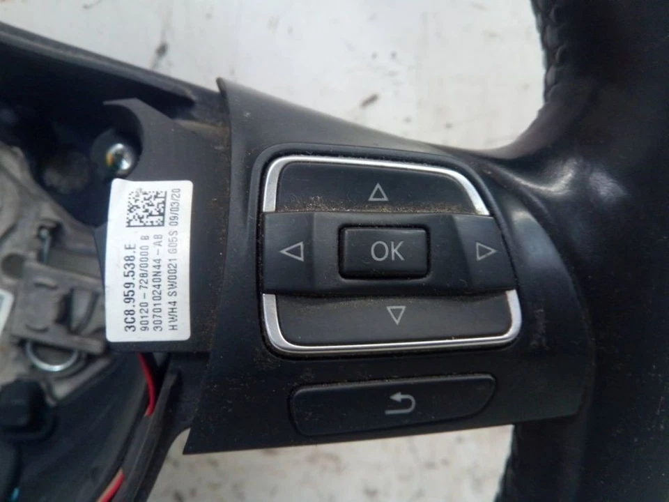 Lenkrad Leder Schwarz Multifunktion passt für VW GOLF PLUS (521, 5M1) FACELIFT - Bild 4 von 4