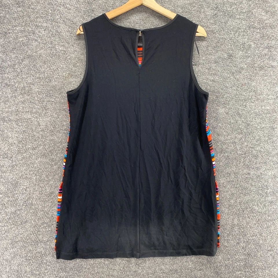 Camiseta sin mangas Vince Camuto para mujer M mediana roja a rayas sin mangas gancho y ojo correa ancha Foto 2 de 4