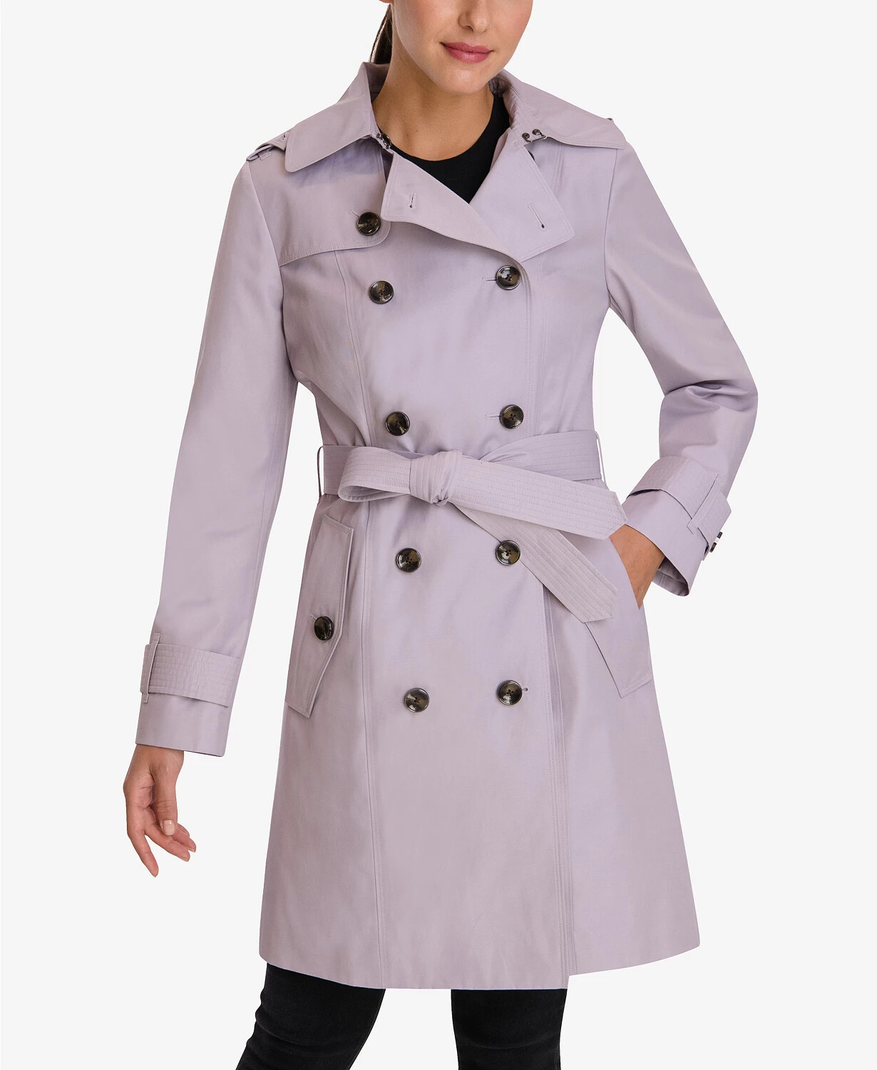 London Fog Lavender Cloud Hooded Double 