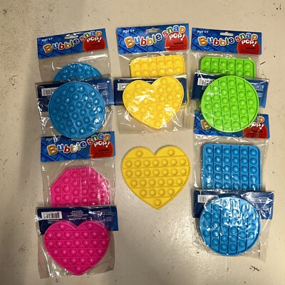 Fidget Toy Bubble Snap Pop It Stress Relief Sensory Brand New Lot Of 10 +Bonus