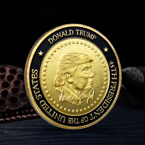 Donald Trump Gedenkmünze USA Präsident Metall Souvenir - Bild 2 von 6