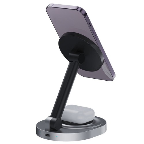 Magnetic Wireless Charger Stand For iPhone 15 14 13 12 Pro Max Magsafe Charger - Picture 16 of 18