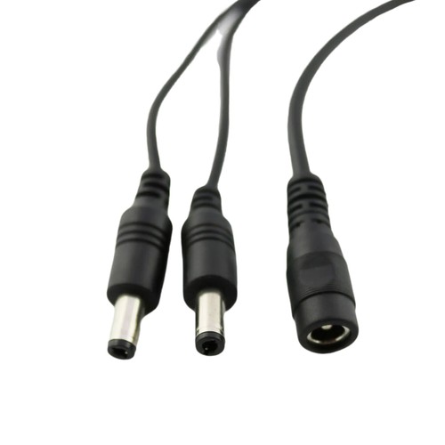 CCTV DC Power 1 Female To 2 Male Cable Splitter 5.5mm x 2.5mm Adapter Led Light - Picture 5 of 9