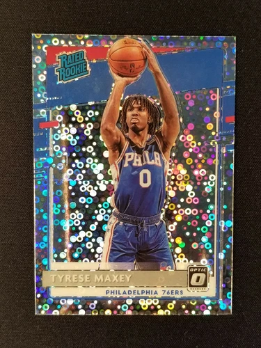 2020-21 Donruss Optic Tyrese Maxey RC Fast Break Disco 76ers # 171