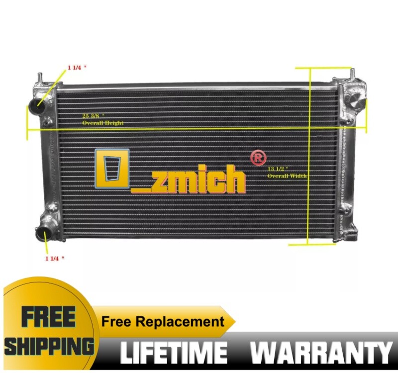 FILA Radiatore 2 FILE Alluminio Alte Prestazioni Per Volkswagen Rabbit Pickup LX L4 Nuovo