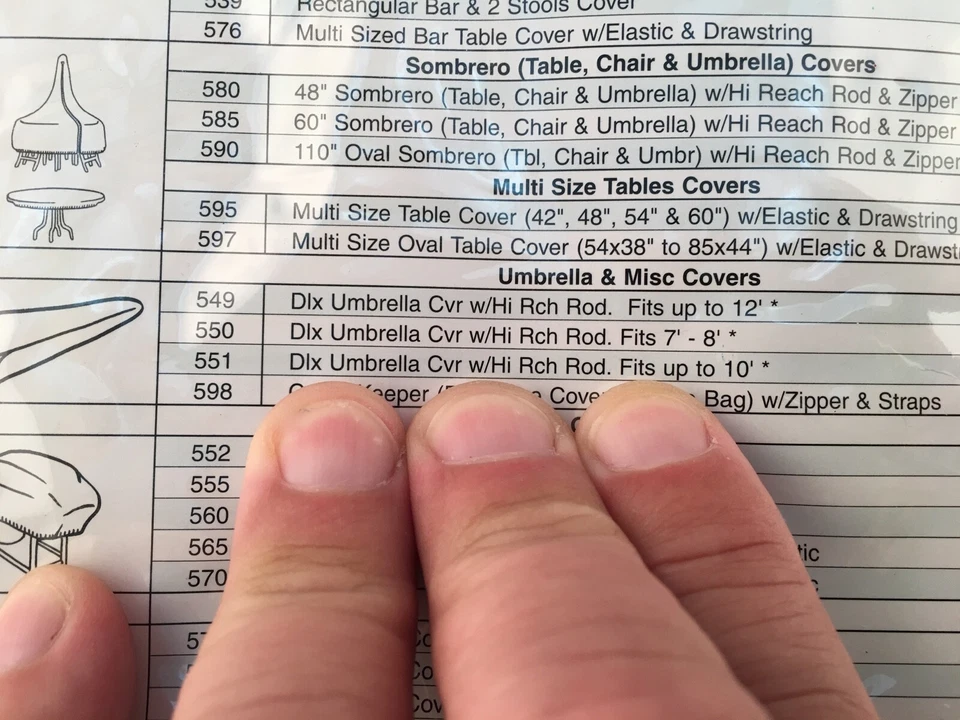 Dayva Tron Weve Premium Protective Weatherproof Umbrella Cover 66" L X 44" Cir Foto 4 de 4