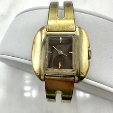 Vintage Seiko Mechanical Ladies Watch 11-3489 Gold Tone 17j Brown Dial Runs