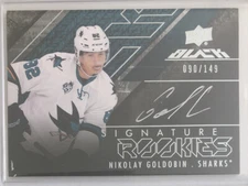 2015-16 UD BLACK Nikolay Goldobin SP AUTO ROOKIES /149 Signature Upper Deck RC !