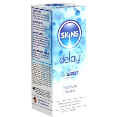 Frei Haus: Skins DELAY SPRAY 30ml aktverlängernd, für Männer, länger durchhalten