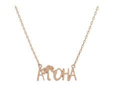 Goldtone, Silvertone, or Rose Gold Dainty Metal Message Pendant Necklace