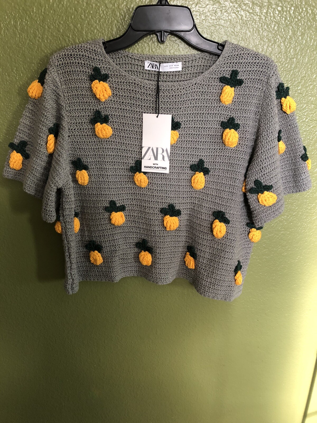 Authentic ZARA Pineapple Knit Sweater 