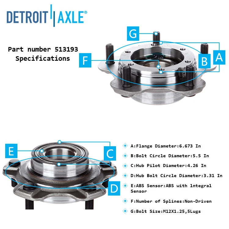 Buje de cojinete de rueda delantera para Chevrolet Tracker Suzuki Vitara 2001 2002 2003 2004 Foto 3 de 4