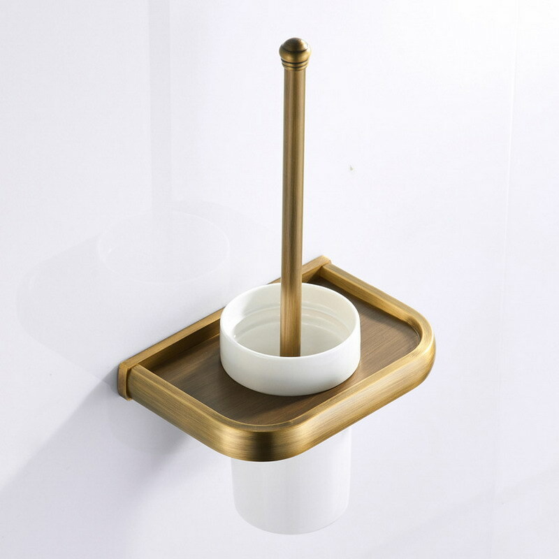 Antique Brass Bathroom Hardware Set Basket Shelf Towel Bar Bathroom ...