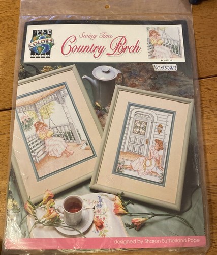 Cross Stitch COUNTRY PORCH Swing Time by True Colors Designed by Sharon Pope NEW - Picture 6 of 6