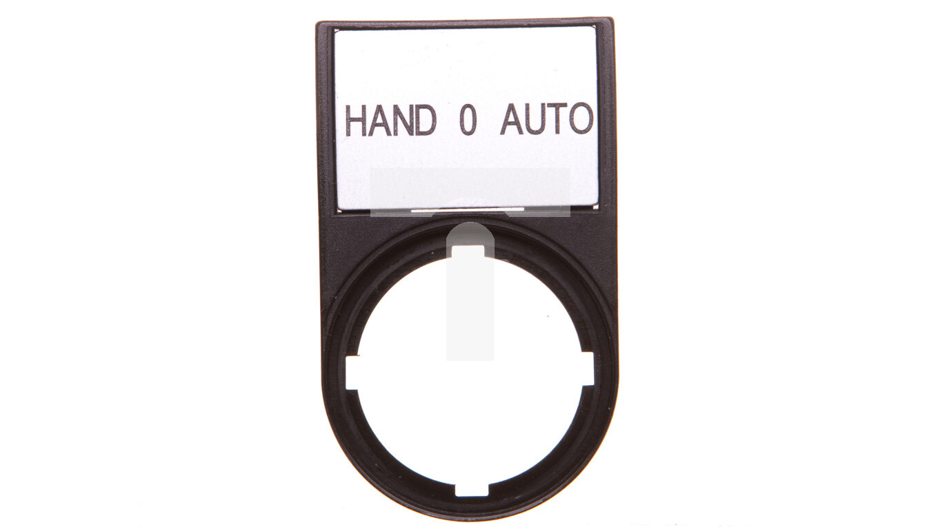 Description plate HAND-0-AUTO 50x30mm black 22mm rectangular M22S-ST-D12  /T2UK